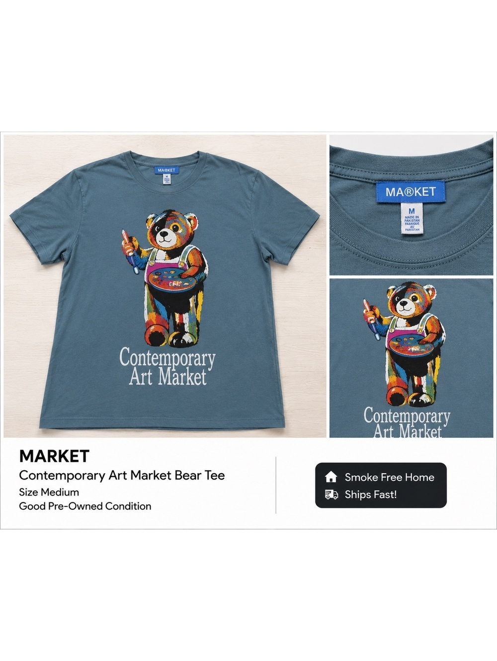 MARKET (formerly Chinatown Market) “Art Market Bear” tee, size Medium